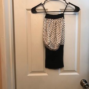 Bebe Strapless Polka Dots Top